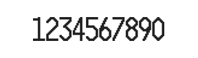 10×20数字点阵字体 ddN1020AB1502