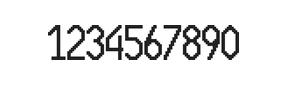 10×20数字点阵字体 ddN1020AB1545