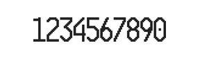 10×20数字点阵字体 ddN1020AB1577