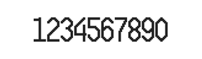 10×20数字点阵字体 ddN1020AB1585