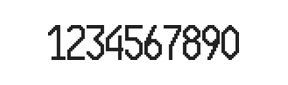 10×20数字点阵字体 ddN1020AB1592