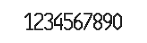 10×20数字点阵字体 ddN1020AB1638