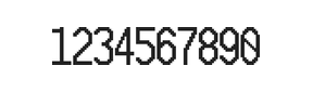 10×20数字点阵字体 ddN1020AB1656