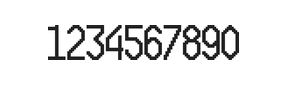 10×20数字点阵字体 ddN1020AB1664
