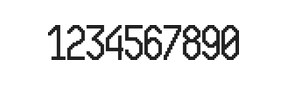 10×20数字点阵字体 ddN1020AB1692