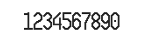 10×20数字点阵字体 ddN1020AB1729