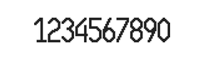 10×20数字点阵字体 ddN1020AB1732