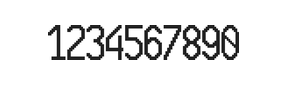 10×20数字点阵字体 ddN1020AB1793