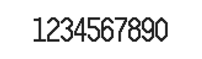10×20数字点阵字体 ddN1020AB1884