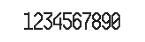 10×20数字点阵字体 ddN1020AB1923