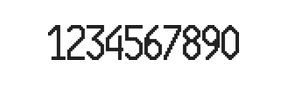 10×20数字点阵字体 ddN1020AB1943