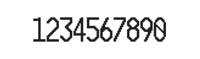 10×20数字点阵字体 ddN1020AB1979