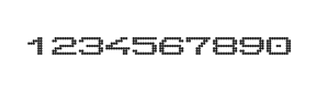 10×7数字点阵字体 ddN107AA0006