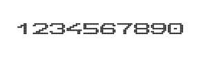 10×7数字点阵字体 ddN107AA0031