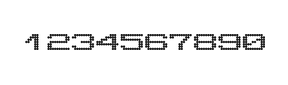 10×7数字点阵字体 ddN107AA0191