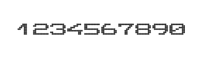 10×7数字点阵字体 ddN107AA0281