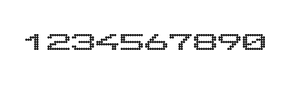 10×7数字点阵字体 ddN107AA0559