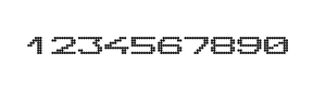 10×7数字点阵字体 ddN107AA0734