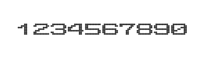 10×7数字点阵字体 ddN107AA0786