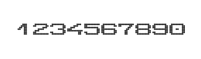 10×7数字点阵字体 ddN107AA1585