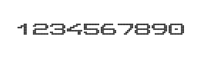 10×7数字点阵字体 ddN107AA1642