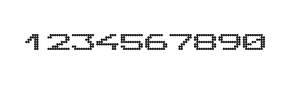 10×7数字点阵字体 ddN107AA1801