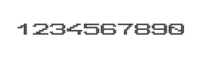 10×7数字点阵字体 ddN107AA1854