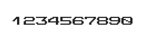 10×7数字点阵字体 ddN107AB0262
