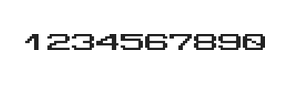 10×7数字点阵字体 ddN107AB0851