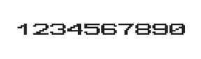 10×7数字点阵字体 ddN107AB0907