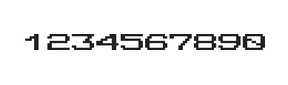 10×7数字点阵字体 ddN107AB1029