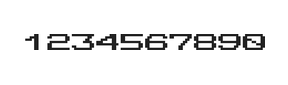 10×7数字点阵字体 ddN107AB1176