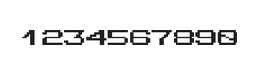 10×7数字点阵字体 ddN107AB1782