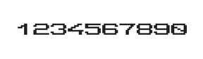 10×7数字点阵字体 ddN107AB1890