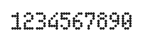 4×7数字点阵字体 ddN47AA0002