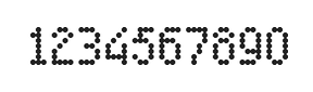4×7数字点阵字体 ddN47AA0003