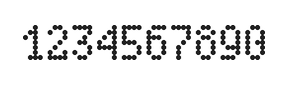 4×7数字点阵字体 ddN47AA0004