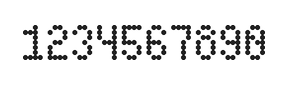 4×7数字点阵字体 ddN47AA0005
