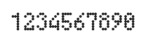 4×7数字点阵字体 ddN47AA0006