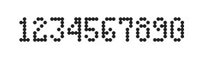 4×7数字点阵字体 ddN47AA0007