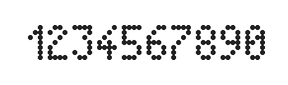 4×7数字点阵字体 ddN47AA0009