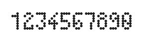4×7数字点阵字体 ddN47AA0010