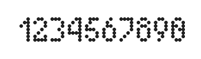 4×7数字点阵字体 ddN47AA0018
