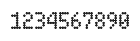 4×7数字点阵字体 ddN47AA0019
