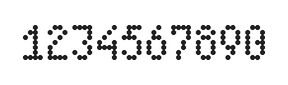 4×7数字点阵字体 ddN47AA0020
