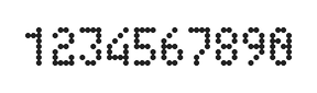 4×7数字点阵字体 ddN47AA0025