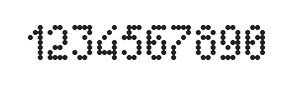 4×7数字点阵字体 ddN47AA0027