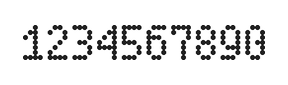 4×7数字点阵字体 ddN47AA0028