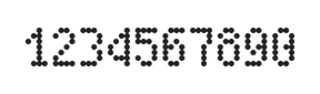 4×7数字点阵字体 ddN47AA0031