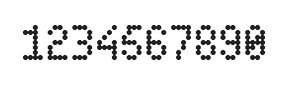 4×7数字点阵字体 ddN47AA0032